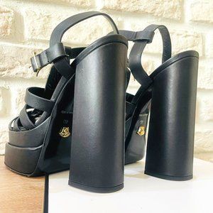 Black La Medusa Platform Sandals